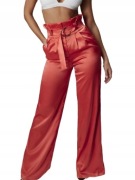 OH POLLY satynowe spodnie palazzo 30/32