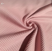 Dzianina ściągacz prążkowany prążek róż brudny różowy bawełniana  