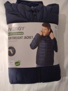 Lekka Męska Kurtka Z Kapturem Pikowana XL 58/58 Granatowa 