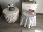 zestaw 2 szt obrus okrągły 160 i 140 cm