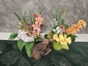 Stroik Wielkanocny z Nieśmiałym Zajączkiem