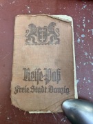 Paszport Freie Stadt Danzig Reise-Pass 1937 rok