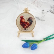Plaster drewna pod kubek - zawieszka - kogut