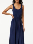 Boohoo__ Sukienka granatowa maxi bawełniany dżersej  roz.UK 12 EUR 40/L