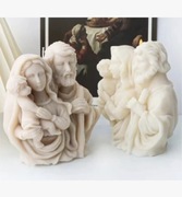 RODZINA JEZUSA Duża forma silikonowa 15*15*9 do odlewów Świec Mydła Gipsu 