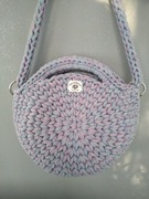 Torebka okrągła na szydełku handemade 