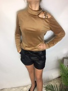 Bluzka velur welur moda 2021 łańcuch camel bez roz