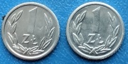  Zestaw 2 monet  1zł  z 1989 i 1990