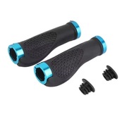 Gripy,uchwyty,raczki czarny/niebieski,guma,1kpl.rower MTB,hulajnoga 130/22