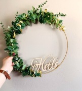 Jesienny wianek „Hello” – dekoracja na drzwi lub ścianę Ethereal Circle