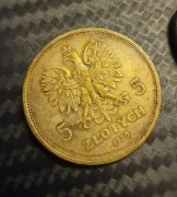 5 złotych 1930 Nike - super stan