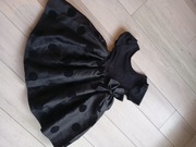 Nowa elegancka sukienka H&M 110/116 czarna kokarda groszki wesele święta