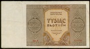 1 000 złotych z 1945 r. Rzadsza Seria A.
