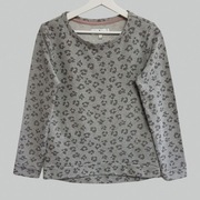 Damski miękki sweter szary w panterkę długim rękawem Blue Motion 36/38 S/M 