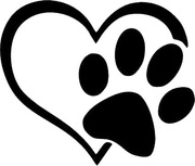 NAKLEJKI na samochód auto szybę PIES serce łapa 8