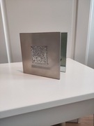 Srebrny świecznik z lustrem 