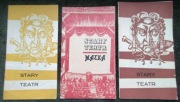 Stare programy teatralne Teatr Stary Kraków 3szt stara reklama 