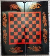 Piękne zabytkowe szachy + warcaby z lat 60-tych - Wietnam + backgammon