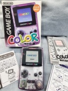 Nintendo Game boy Color Clear Purple Japonia  pudełko  dokumenty + gratis 