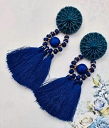 Glamour kolczyki chwosty frędzle kryształki Fashion Jewelry modne