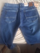 Spodnie męskie jeansy casual granatowe denim regular fit W32 L32