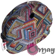 Organizer Obag MOON LIGHT granatowy – haft lazur 2 kieszenie OMAY Handmade