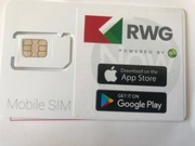 Karta,starter  sim RWG  3w1Europa, UK  