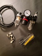 Zestaw do aerografu z regulatorem ciśnienia i filtrem – kompletny
