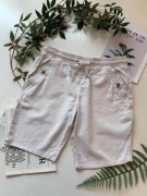 Kremowe lniane szorty 52% linen