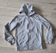 Reservedb152 szara bluza rozpinana z kapturem