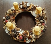 Wieniec adwentowy, wianek, wianek naturalny, adwentowy wianek, 