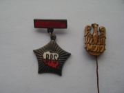 Odznaki z PRL-u : BPS i MOSO - 2 sztuki