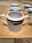 Komplet kawowy, filiżanki, spodeczki