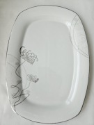 Półmisek z porcelany półmisek biały talerz ozdobny patera vintage