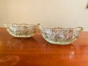 Kryształowe miseczki eliptyczne 2szt. - Vintage PR