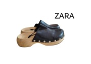 ZARA nowe skórzane clogs chodaki 40 