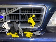 Emblemat łoś i uchwyt grill Volvo P80 C70 S70 V70 9178483 9190777 Druk 3D