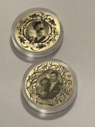 Ślubne monety. 10 sztuk. Pamiątka kolekcjonerska. Gyges