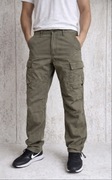 Spodnie Męskie Cargo Bawełniane Oliwkowe Khaki Superdry Bojówki Military M