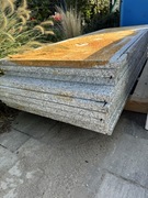 Parapet granitowy, szary, granit, 9 bloków 186x66,5x3 cm