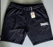 Spodenki szorty męskie Lonsdale XL sportowe 100 % bawełna czarne nowe 