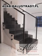 Balustrady schodowe / na schody szklane, kute, ze stali nierdzewnej