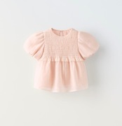 Koszula Zara 116 z organzy bufki bluzka 