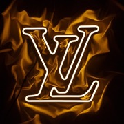 NEON Louis Vuitton logo dekoracja lampa