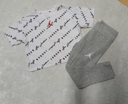 Jordan nike komplet t shirt koszulka legginsy szare 128-134 8/9l