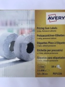 Etykiety cenowe w rolce do metkownic jednorzędowych 26x12mm, biały,10 rolek