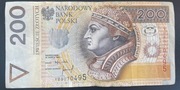 Banknot 200 zł seria YB z 1994r