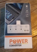 Nowy rozgałęziacz adapter do prądu 3 wejścia plus 2 USB i 1 USB C