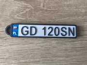 Brelok mini tablica rejestracyjna PL własny tekst