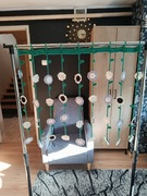 Kwiatowa firana na szydełku 